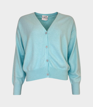 TWNS Aspen v-neck buttoned cardigan aqua