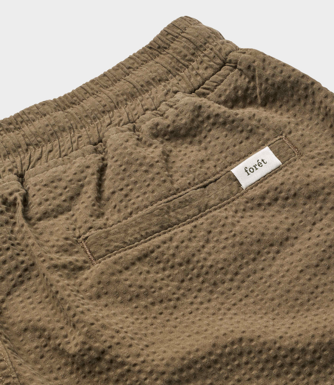 Foret hush seersucker shorts stone