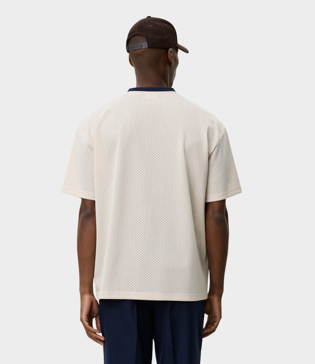 Les Deux bronson mesh t-shirt eggnog white