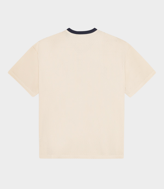 Les Deux bronson mesh t-shirt eggnog white