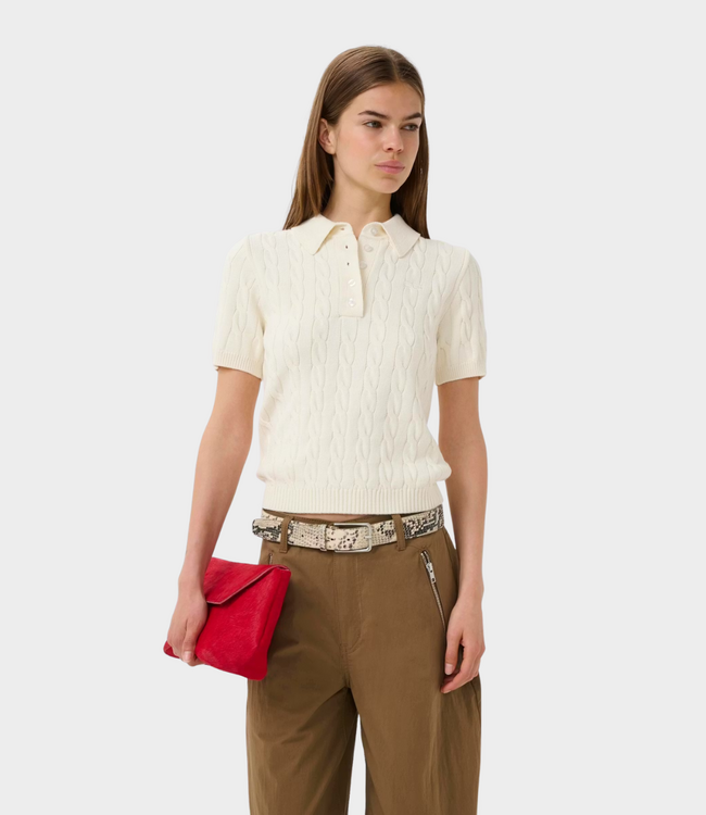 Gestuz Gzthilla polo pullover egret