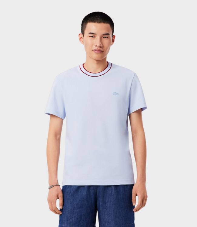 Lacoste Stretch Piqué T-shirt Striped Collar