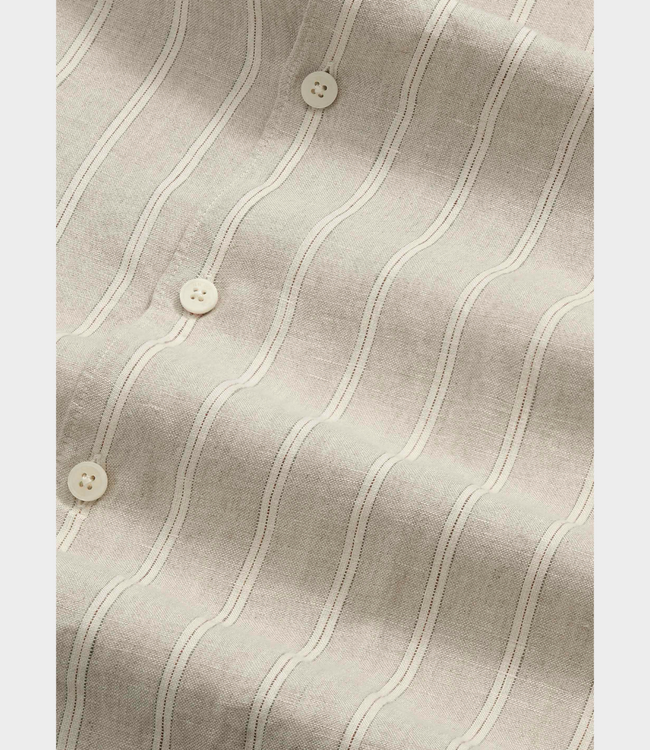 NN.07 Enzo Shirt Oat Stripe