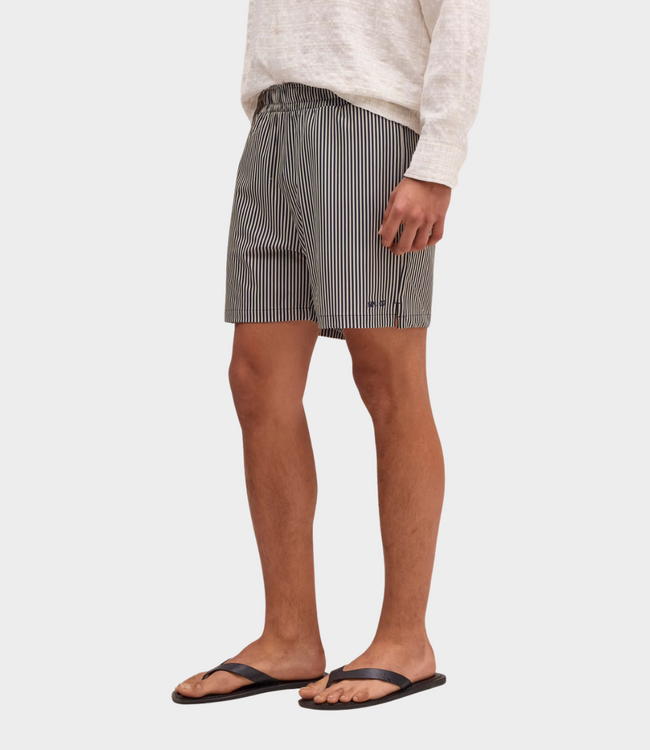 NN.07 Swimshorts Navy Stripe