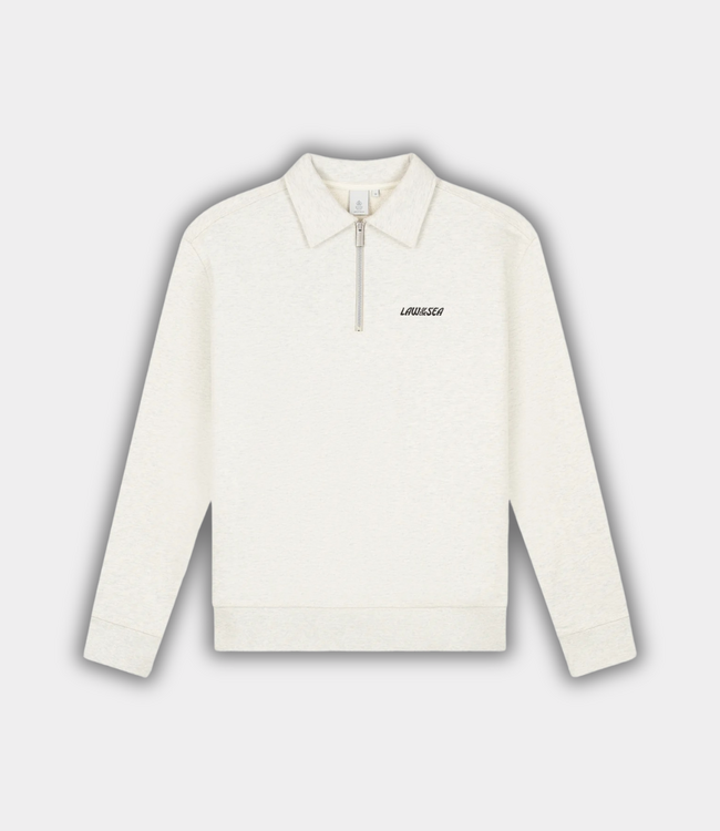 Law of the Sea Soren sweat polo coconut milk mel