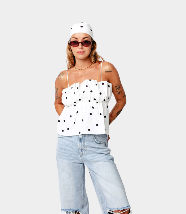 Catwalk Junkie Dotted scarf off white