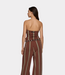 10Days Strapless top stripes deep brown