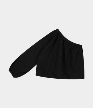 10Days One shoulder top linen black