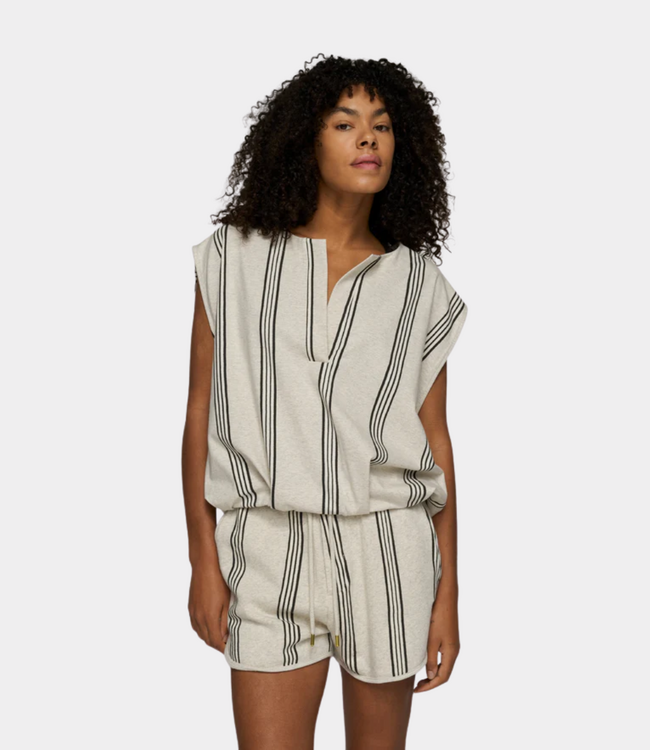 10Days Balloon top stripes soft white melee