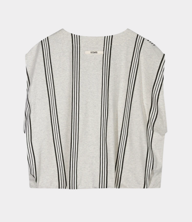 10Days Balloon top stripes soft white melee