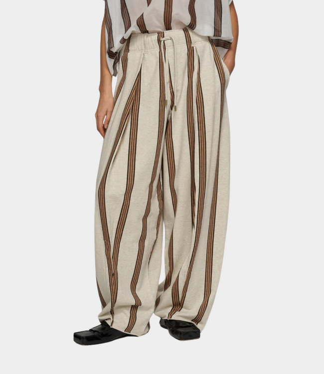 10Days Bar piece pant stripes soft white melee