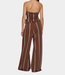 10Days Wide leg jogger stripes deep brown