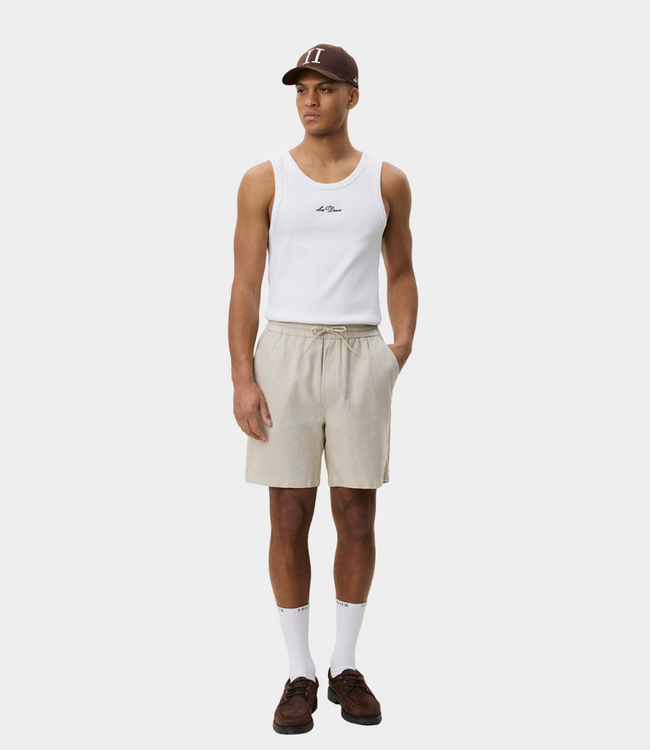 Les Deux Drawstring linen shorts light sand