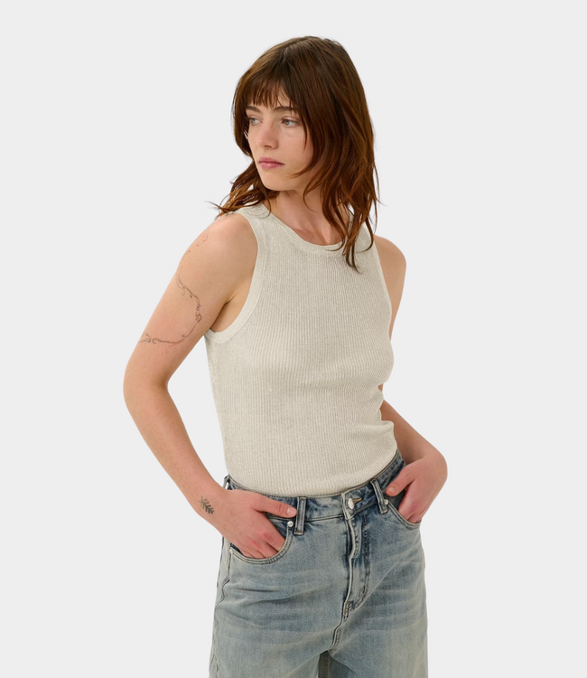 Gestuz Silvigz top champagne silver