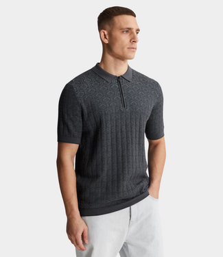 Cast Iron Polo s/s fit ajour silver turbulence