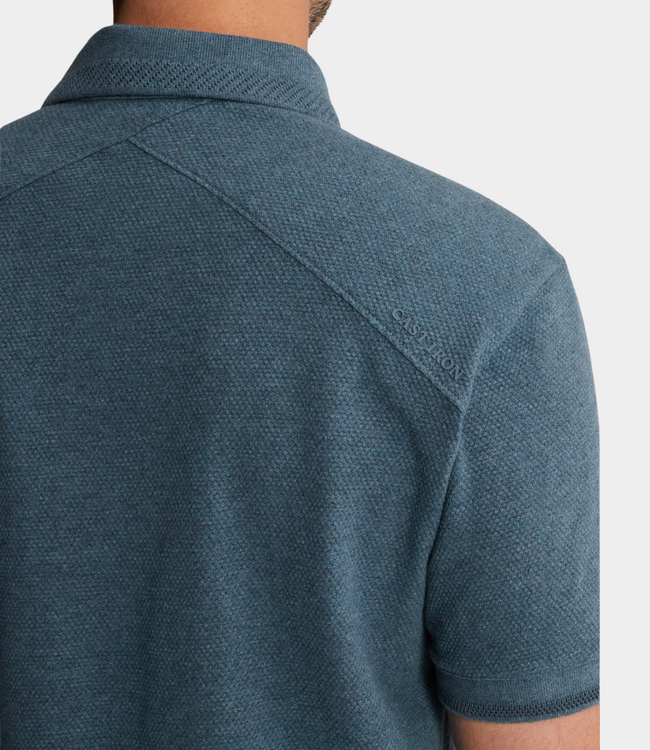 Cast Iron Polo s/s slim fit popcorn turbulence