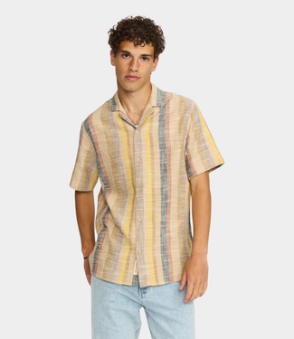 Revolution Short-sleeved Cuban Shirt Brown