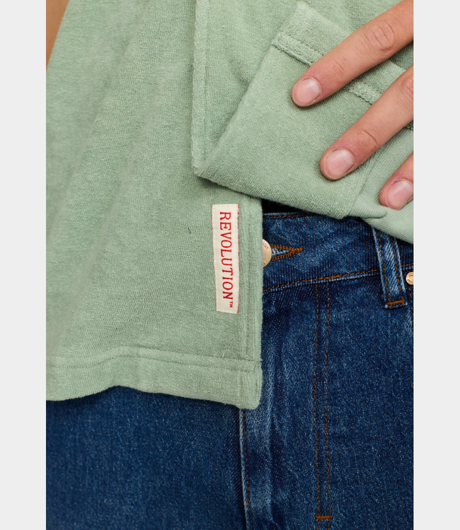 Revolution Terry Short-sleeved Cuban Shirt Mint