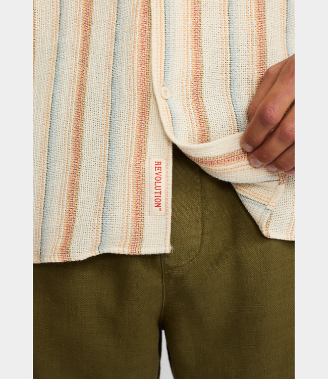 Revolution Short-sleeved Cuban Shirt Offwhite