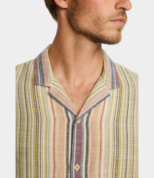 Revolution Short-sleeved Cuban Shirt Army