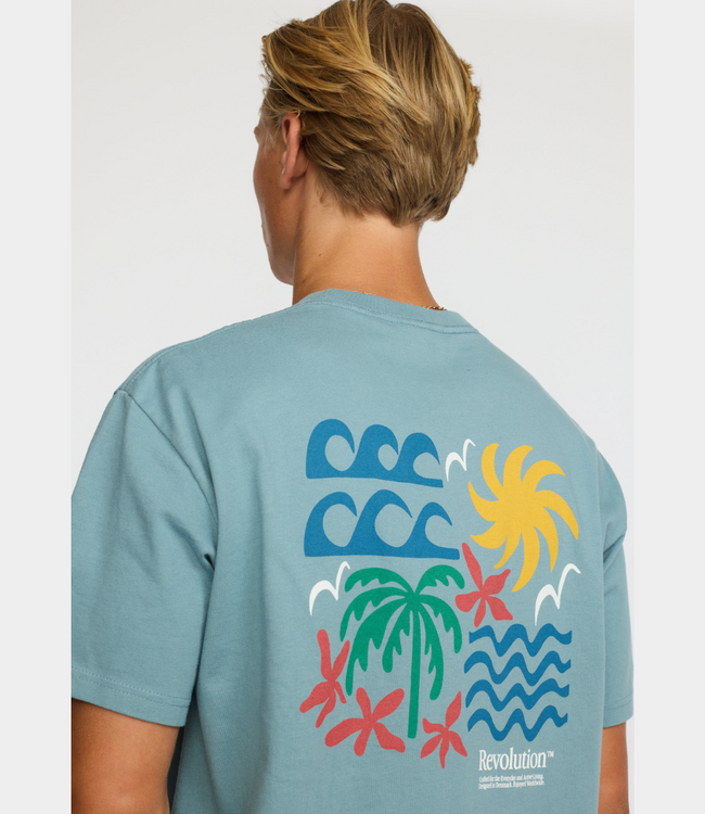 Revolution Printed T-shirt Blue