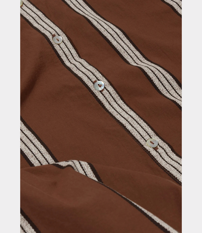 10Days Cropped knot blouse deep brown