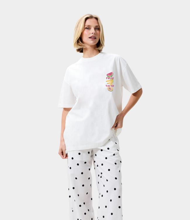 Catwalk Junkie Oversized graphic tshirt off white multicolor