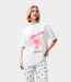 Catwalk Junkie Oversized graphic tshirt off white pink