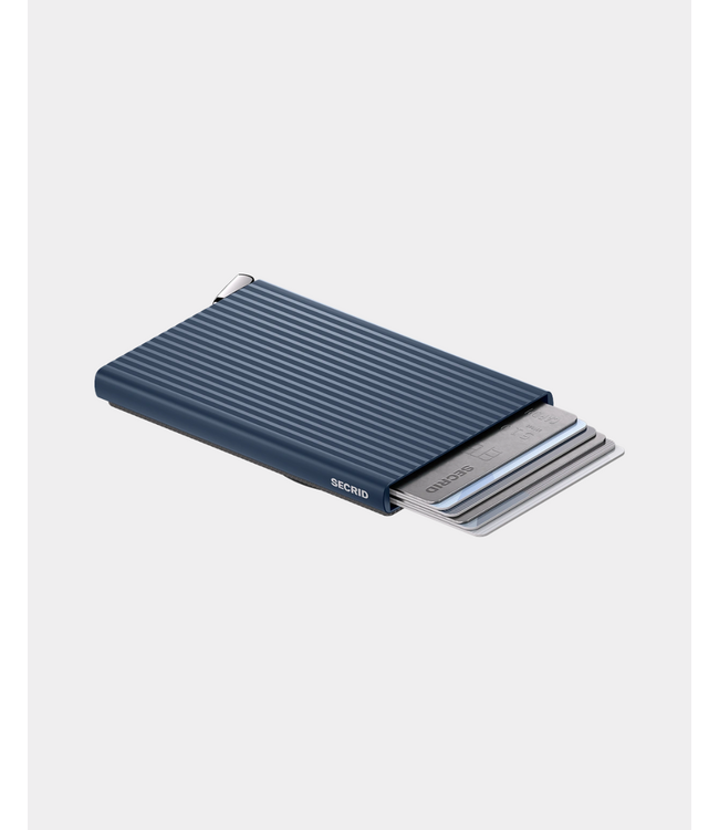 Secrid Cardprotector Fluted MagSafe Navy – RFID aluminium kaarthouder