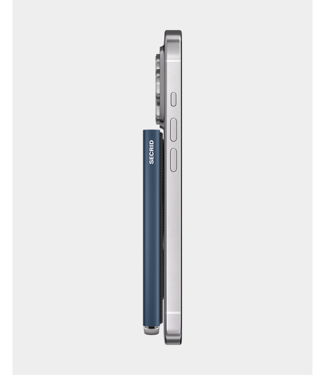 Secrid Cardprotector Fluted MagSafe Navy – RFID aluminium kaarthouder