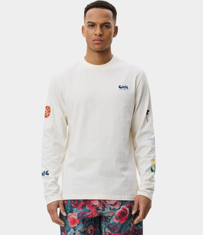 Les Deux café ls t-shirt light ivory