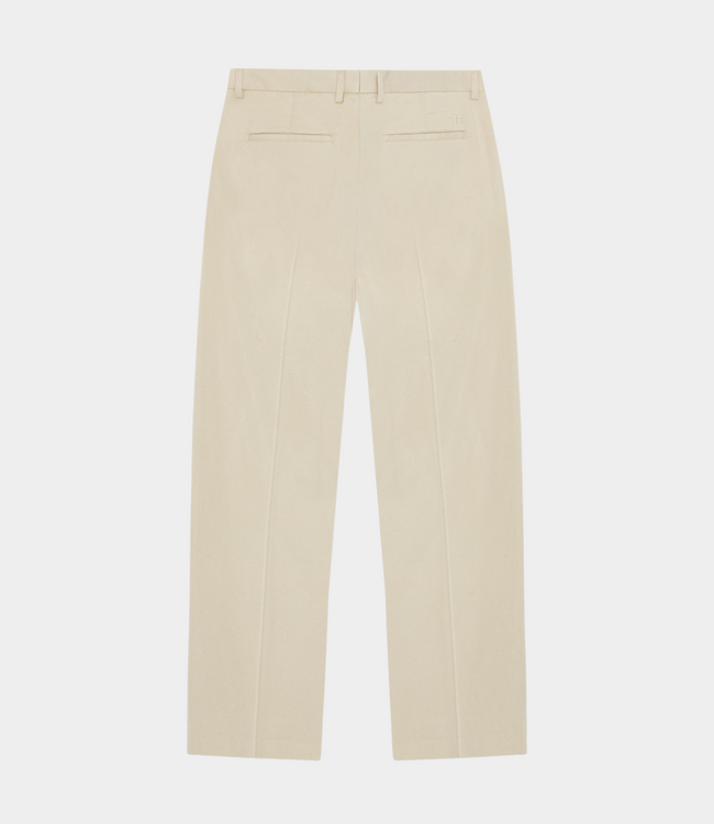 Les Deux pleated twill suit pants light sand
