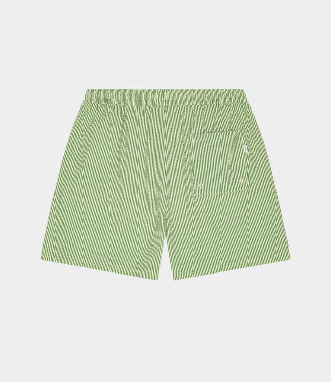 Les Deux stripe seersucker swim shorts artichoke green