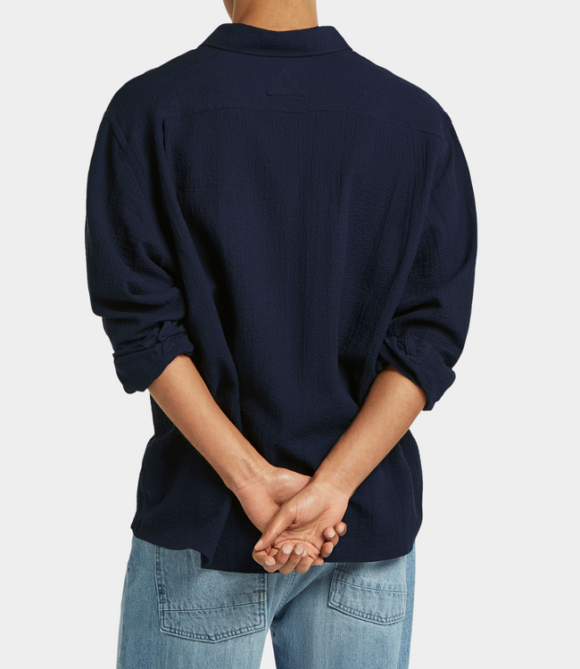 Denham scissor patch shirt ssp navy blazer