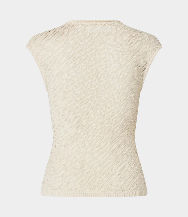 Samsoe Samsoe Sairene top egret – lightweight women’s top in soft tencel blend