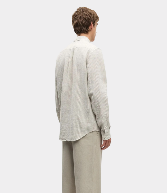 Samsoe Samsoe Saliam shirt aluminum – lichtgewicht heren overhemd met comfortabele pasvorm