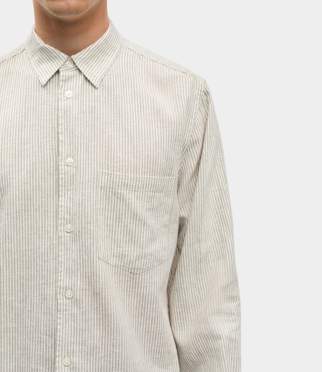 Samsoe Samsoe Saliam shirt aluminum – lightweight men’s shirt with comfortable fit