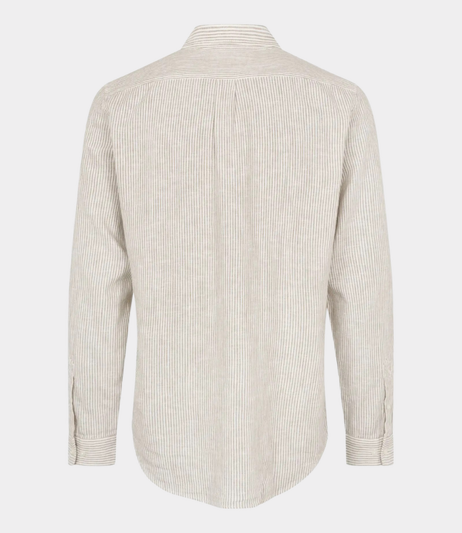 Samsoe Samsoe Saliam shirt aluminum – lichtgewicht heren overhemd met comfortabele pasvorm