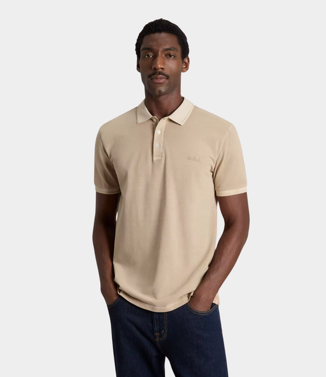 Woolrich Mackinack polo faded travertine – men’s cotton polo with comfortable fit
