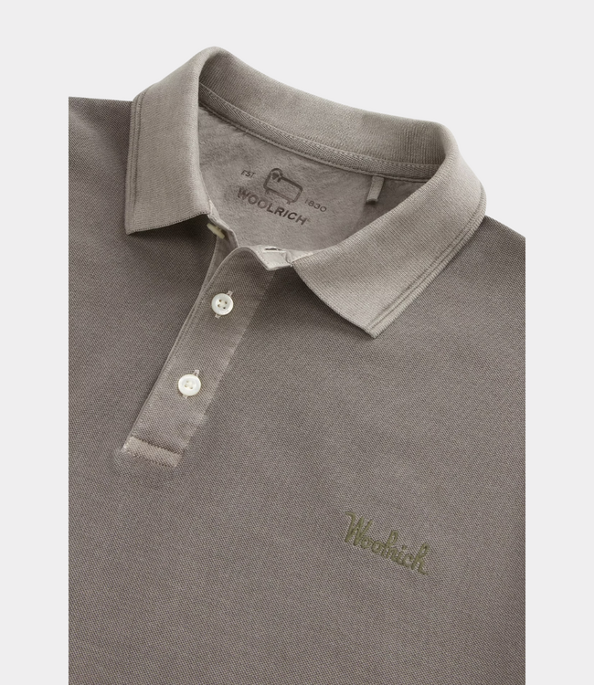 Woolrich Mackinack polo faded smokey olive – men’s cotton polo with comfortable fit