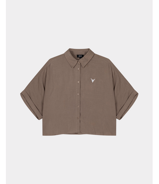 Alix the Label Oversized crinkle blouse taupe