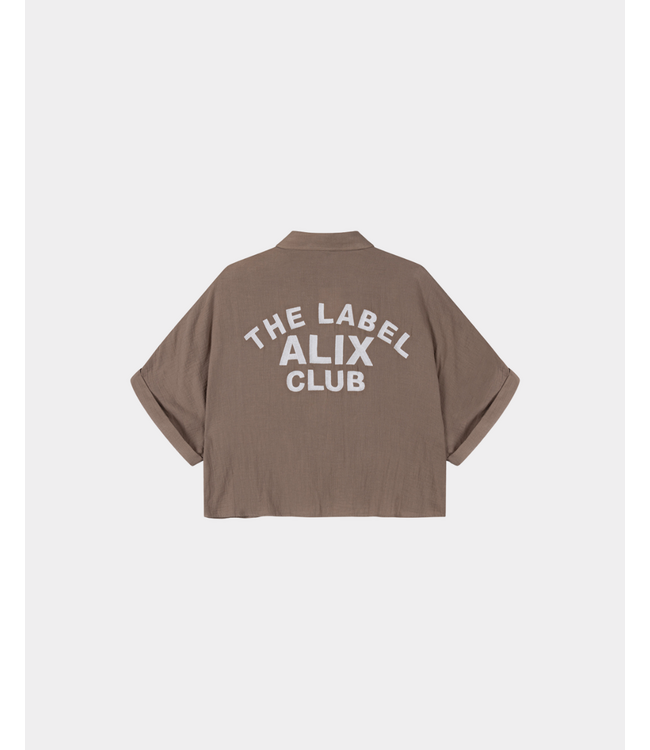 Alix the Label Oversized crinkle blouse taupe