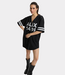 Alix the Label Baseball shirt dress black – sporty women’s dress with an oversized fit and modern casual look