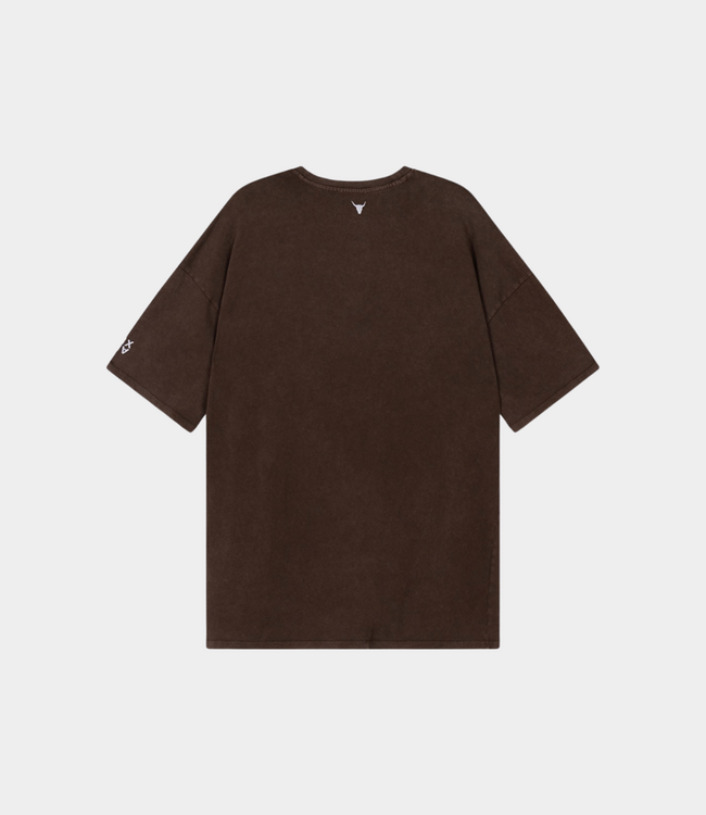 Alix the Label Alix tee dress brown – comfortabele dames jurk met T-shirt pasvorm en moderne casual uitstraling
