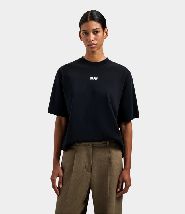 Olaf Paint tube oversized T-shirt black – women’s oversized cotton T-shirt