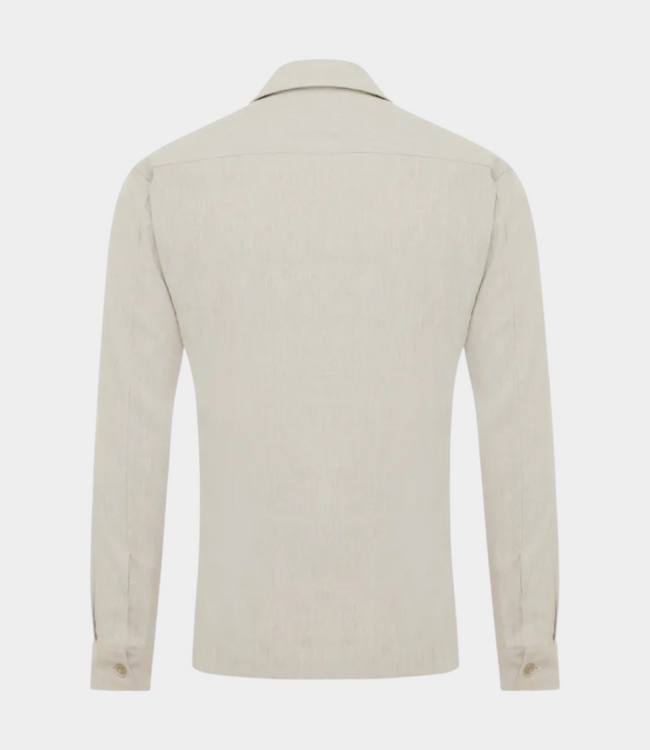 Gentiluomo Treviso overshirt beige taupe – heren overshirt met comfortabele pasvorm en veelzijdige stijl