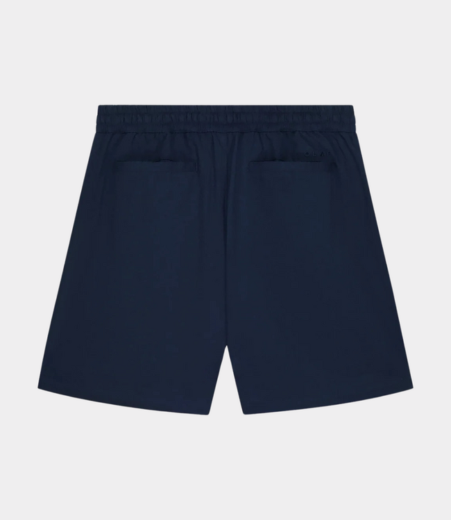 Olaf Seersucker short navy – luchtige heren short met structuur en comfortabele pasvorm