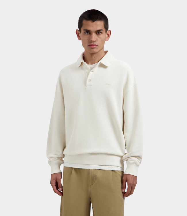 Olaf Signature oversized polo offwhite – men’s oversized cotton polo with modern fit