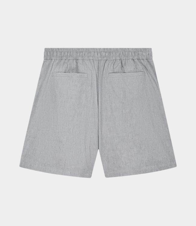 Olaf Seersucker short heather grey – luchtige heren short met structuur en comfortabele pasvorm