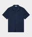 Olaf Seersucker camp shirt navy – lightweight men’s short sleeve shirt with relaxed fit
